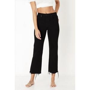 ASKK NY slim wide leg jean in black resin